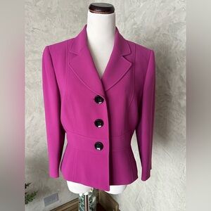 Tahari Magenta-Pink Tailored Blazer Jacket
